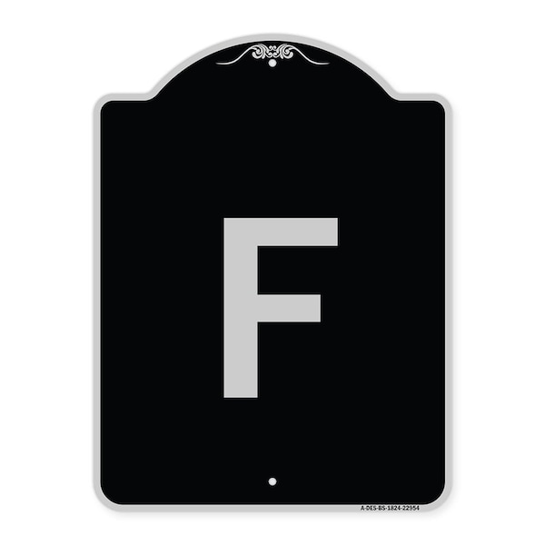Sign with Letter F Heavy-Gauge Aluminum Architectural Sign, 24" x 18", BS-1824-22954